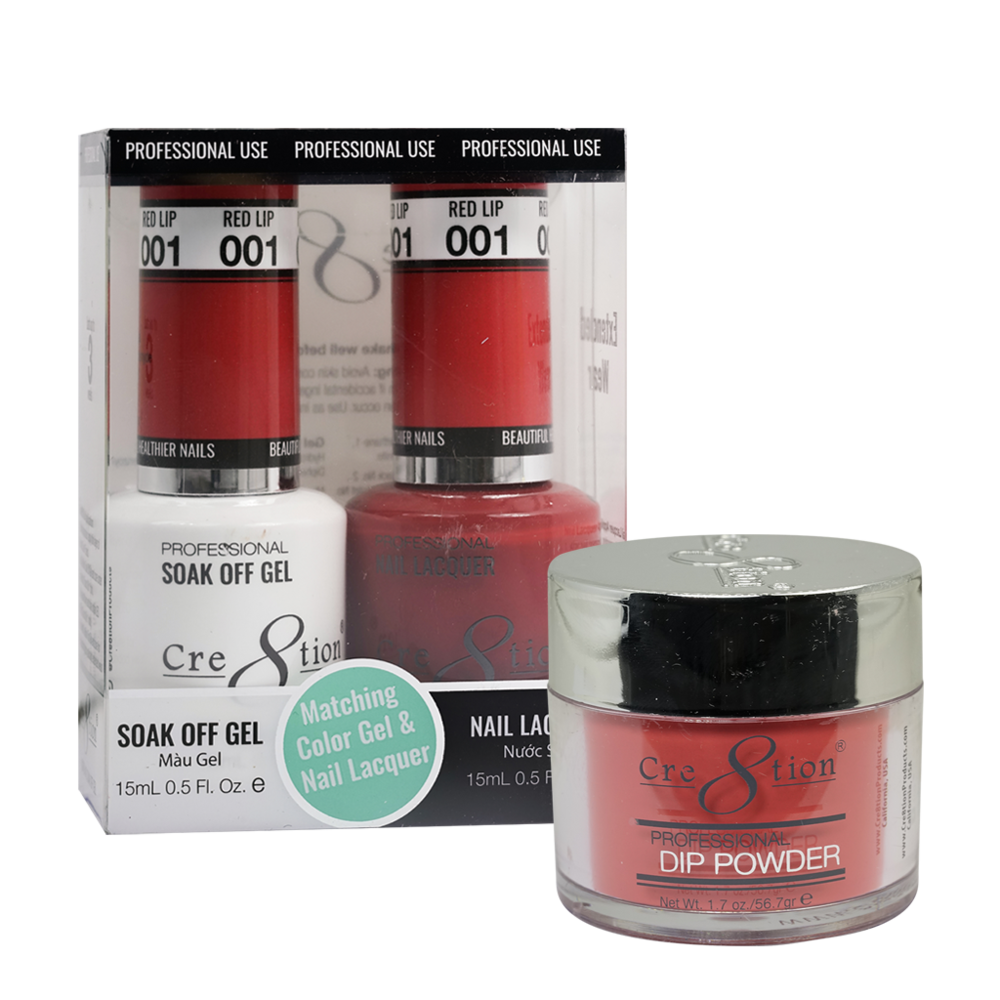 Cre8tion Matching Trio Colors - Gel / Lacquer / Dip - colours 251-288