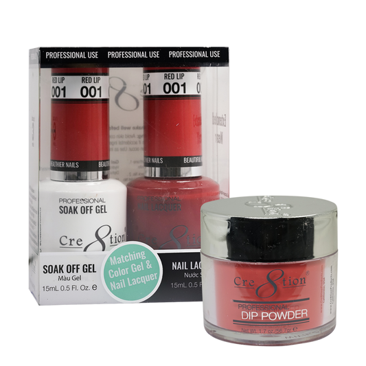 Cre8tion Matching Trio Colors - Gel / Lacquer / Dip - colours 251-288