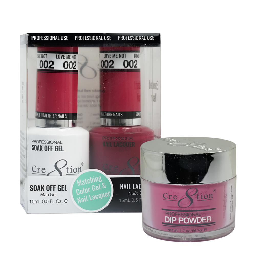 Cre8tion Matching soak off gel & Lacquer colours 001-250 - large quantities