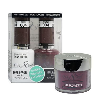 Cre8tion Matching soak off gel & Lacquer colours 001-250 - large quantities