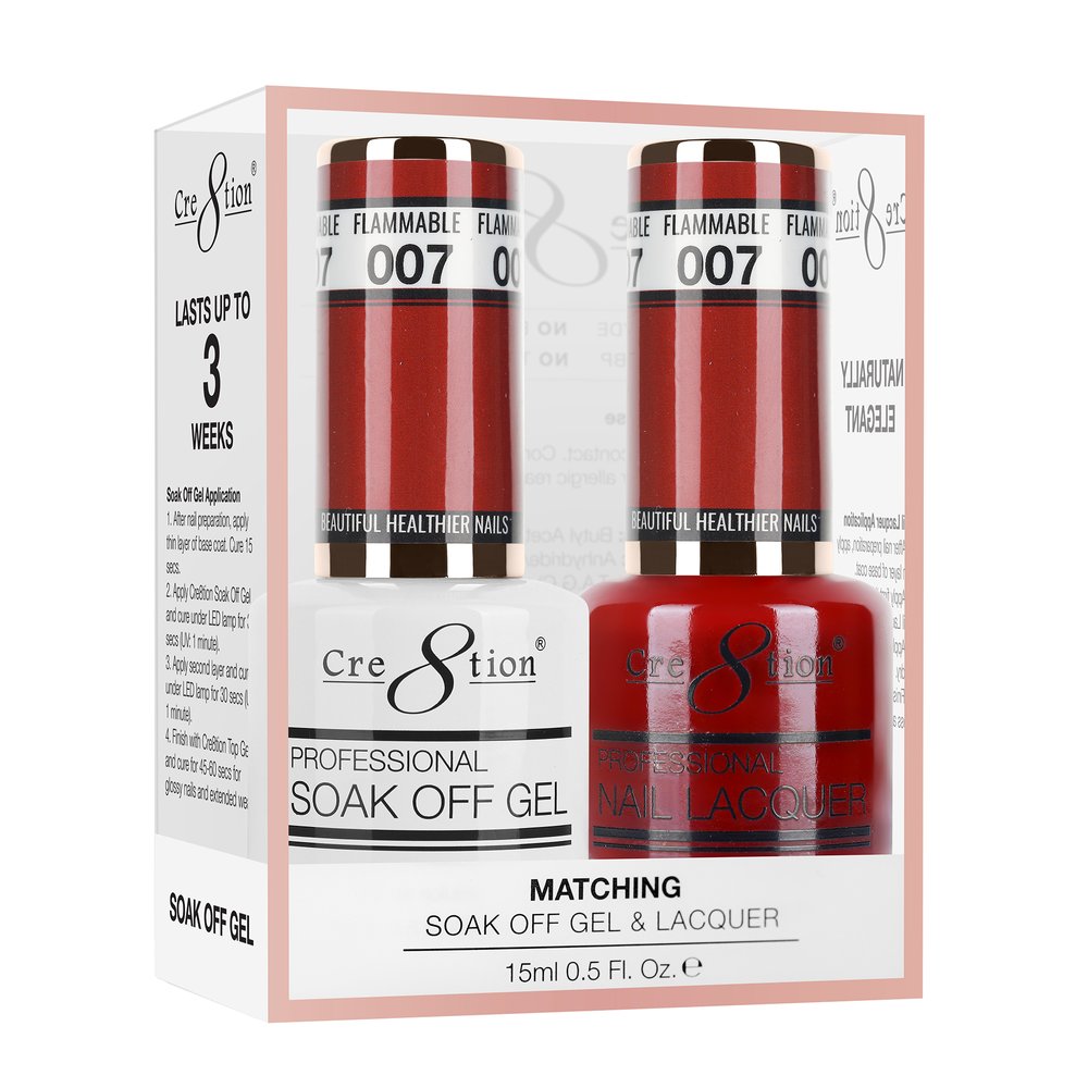 Cre8tion Matching Trio Colors - Gel / Lacquer / Dip  - colours 001-250