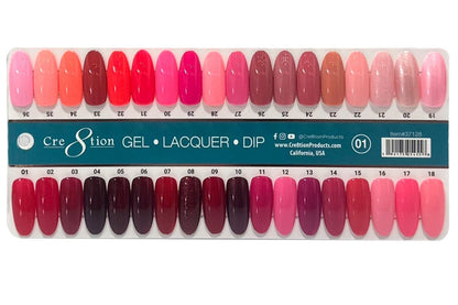 Cre8tion Matching soak off gel & Lacquer colours 001-250 - large quantities