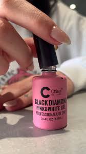 Chisel Black Diamond Pink & White Gel Top Coat 12ml