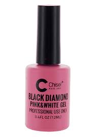 Chisel Black Diamond Pink & White Gel Top Coat 12ml